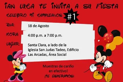 Tarjeta-1-Mickey-Mouse | Flickr - Photo Sharing!