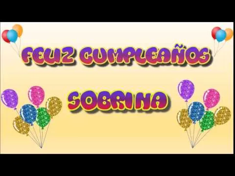 Tarjeta Animada de Cumpleaños para Sobrina - YouTube