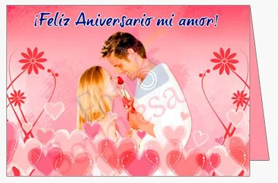 Tarjeta de Aniversario “Miles de corazones” ~ Foto Sorpresas