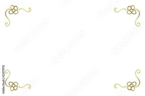 tarjeta blanca enmarcado flores oro" Fotos de archivo e imágenes ...