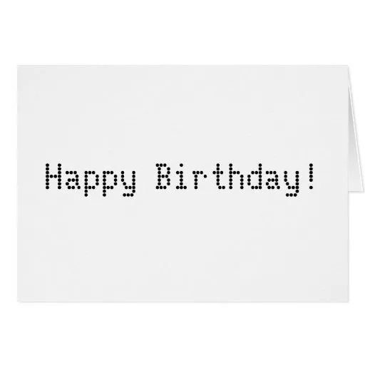 Tarjeta blanco y negro del feliz cumpleaños | Zazzle