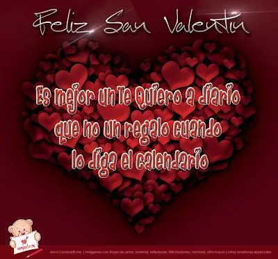 Tarjeta de corazón con frase por el día de San Valentín | Flickr ...