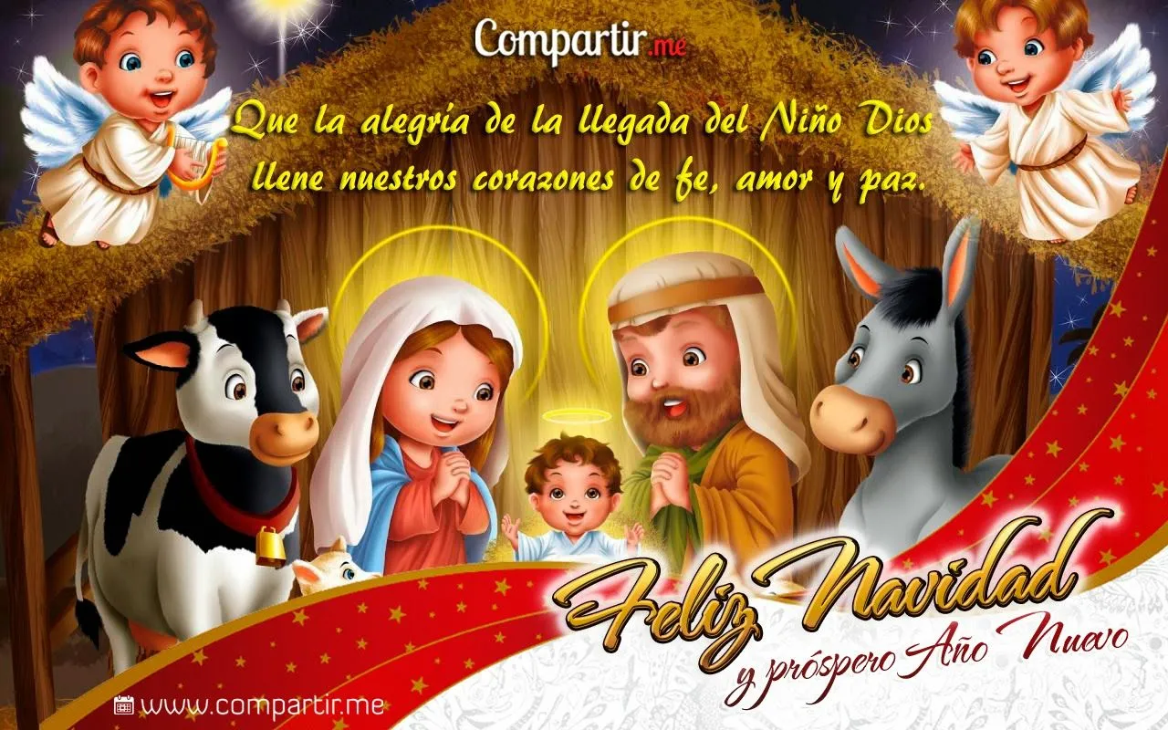 Tarjeta Cristiana de Feliz Navidad y Próspero Año Nuevo (Musical ...