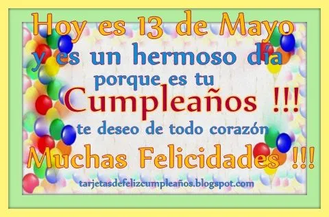 Tarjeta de cumpleaños de 13 años - Imagui