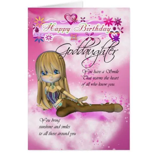 Tarjeta de cumpleaños para la ahijada, empanada c | Zazzle