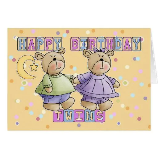 Tarjeta de cumpleaños de los gemelos | Zazzle