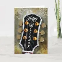 Tarjeta de cumpleaños de la guitarra por sketchstudios