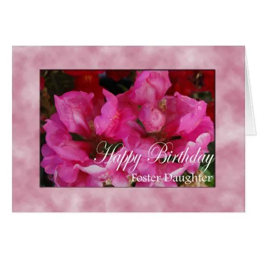 Tarjeta de cumpleaños para la hija adoptiva de Zazzle.