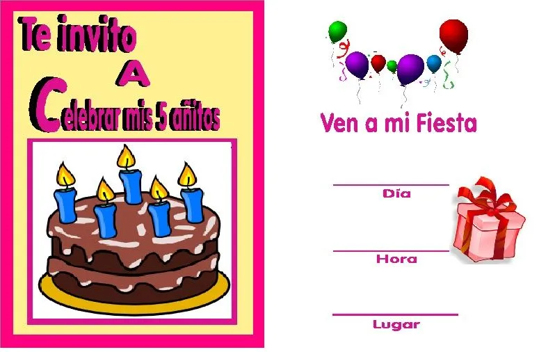 Tarjeta de cumpleaños para una niña de dos años - Imagui