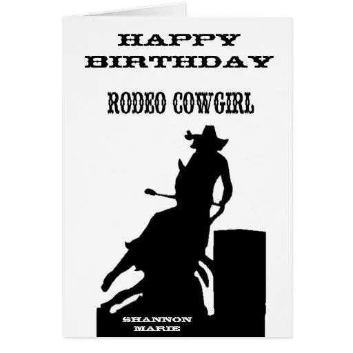 Tarjeta de cumpleaños occidental de la vaquera de | Zazzle