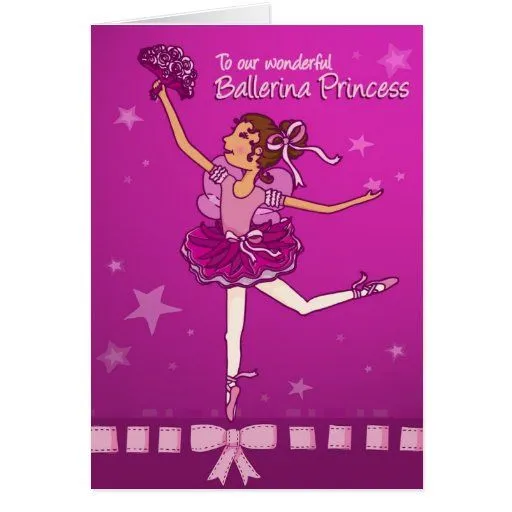 Tarjeta de cumpleaños de princesa Girls de la bail de Zazzle.