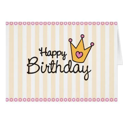 Una tarjeta de cumpleaños para una princesa de Zazzle.