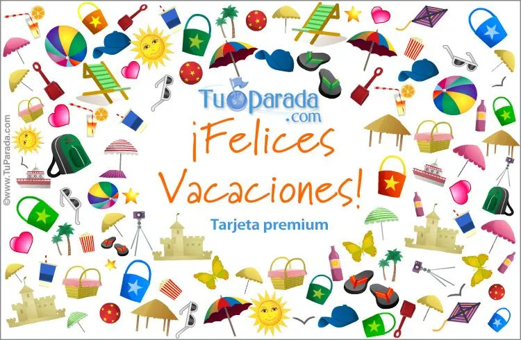 Tarjeta de deseos de felices vacaciones. Vacaciones, ver tarjetas ...