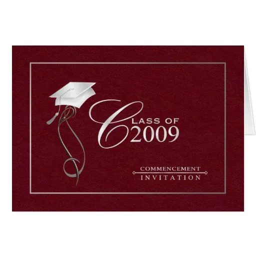 Tarjeta elegante de la graduación - invitaciones | Zazzle