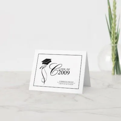 Tarjeta elegante de la graduación - invitaciones de Zazzle.