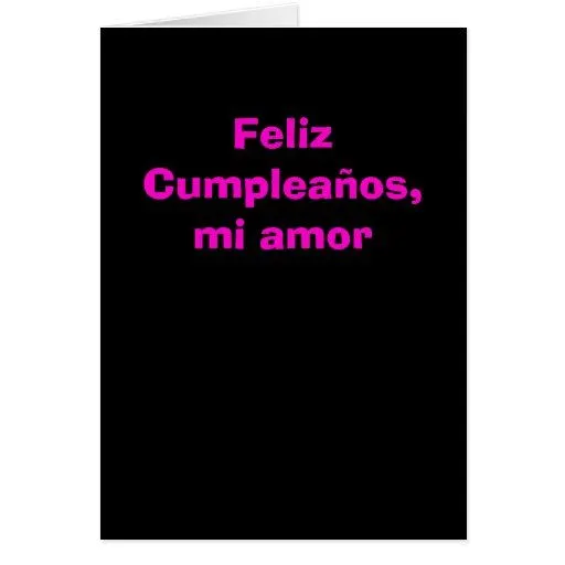 Tarjeta - Feliz Cumpleaños, amor del MI - negra de | Zazzle