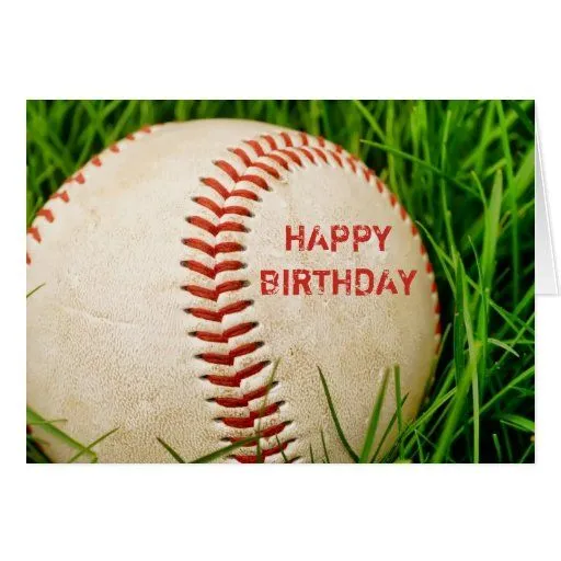 Tarjeta del feliz cumpleaños del béisbol de Zazzle.