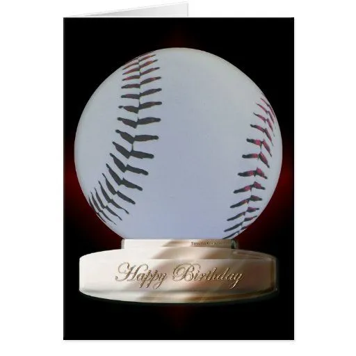Tarjeta del feliz cumpleaños del béisbol de Zazzle.