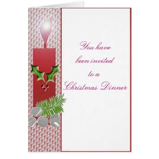 Tarjeta de la invitación de la cena de navidad de Zazzle.