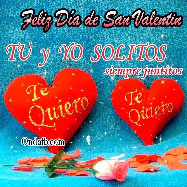 tarjeta con una linda frase de amor y fondo de corazones para facebook