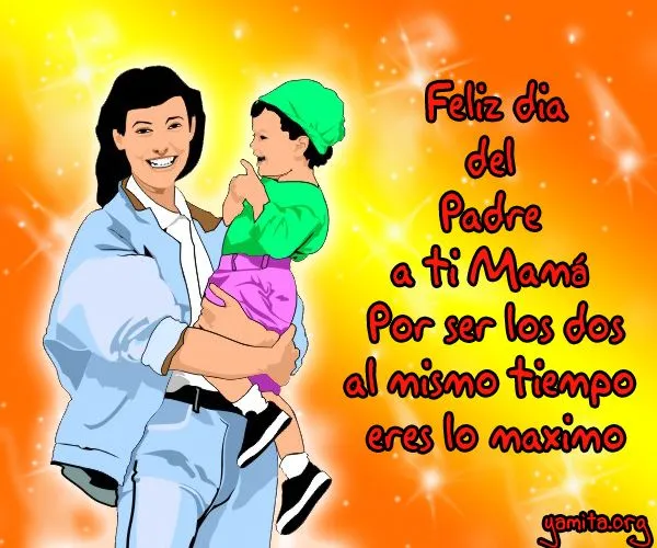 Tarjeta para Mamá en el dia del Padre