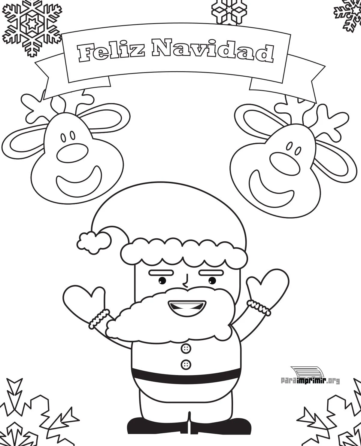 Tarjeta de navidad para imprimir y colorear