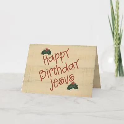 Tarjeta de Navidad de Jesús del feliz cumpleaños de Zazzle.