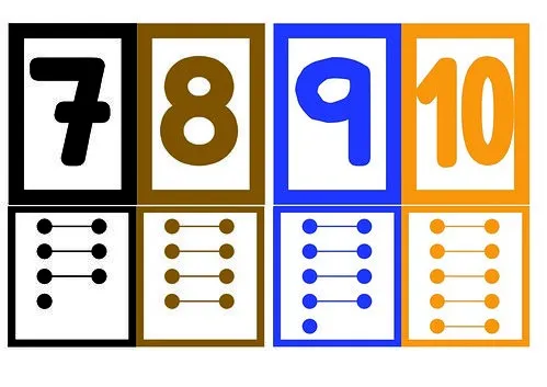 Tarjetas con numeros del 1 al 10 - Imagui