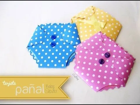 Tarjeta Pañal - Baby Shower - YouTube