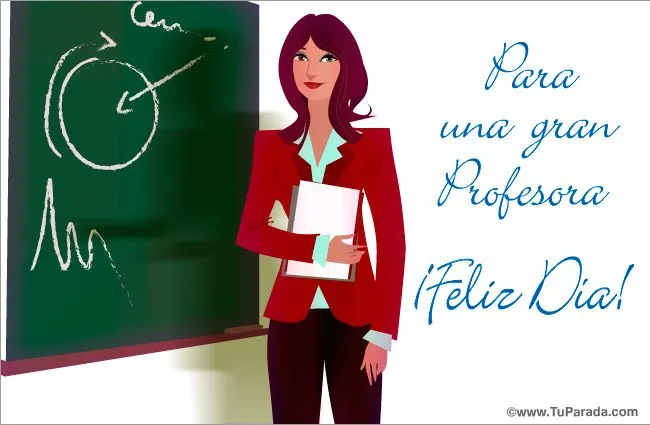 Tarjeta Día de la profesora. Día del maestro, ver tarjetas ...