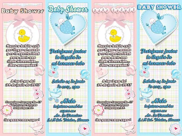 Tarjeta recuerdo de baby shower - Imagui