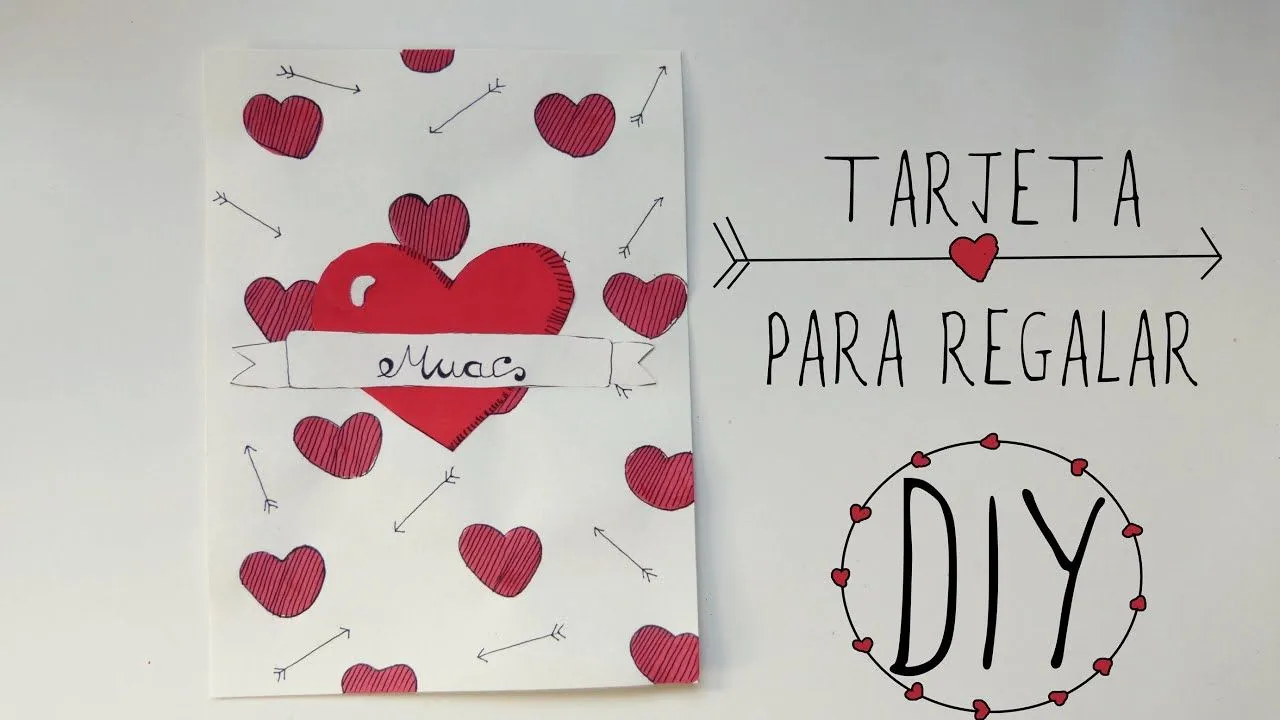 TARJETA PARA REGALAR o LÁMINA DECORATIVA (DIY San Valentín) - YouTube