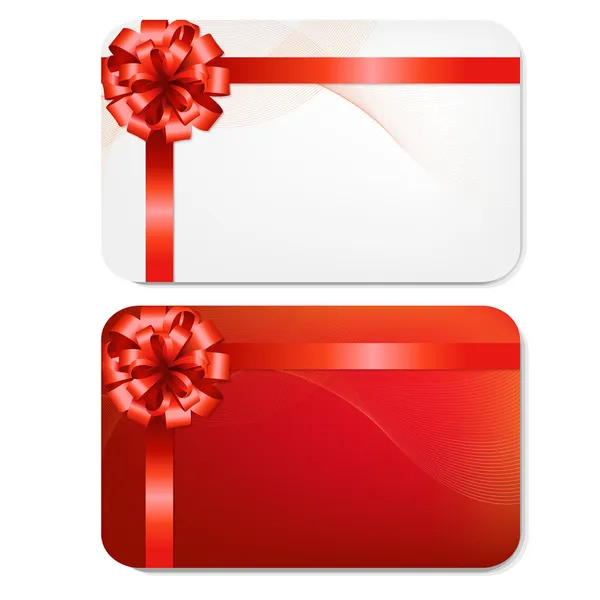 tarjeta de regalo con moño rojo — Vector stock © adamson #19853335