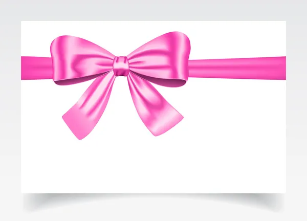 tarjeta de regalo con moño rosa — Vector stock © mmarikk #11195150