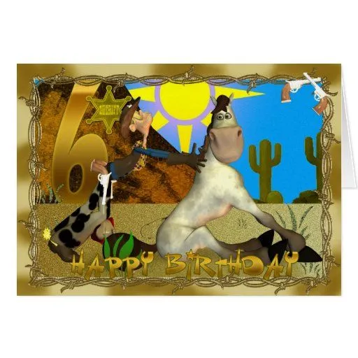 Tarjeta del vaquero del feliz cumpleaños | Zazzle