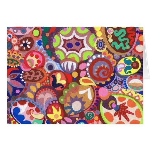 Tarjetas abstractas coloridas | Zazzle