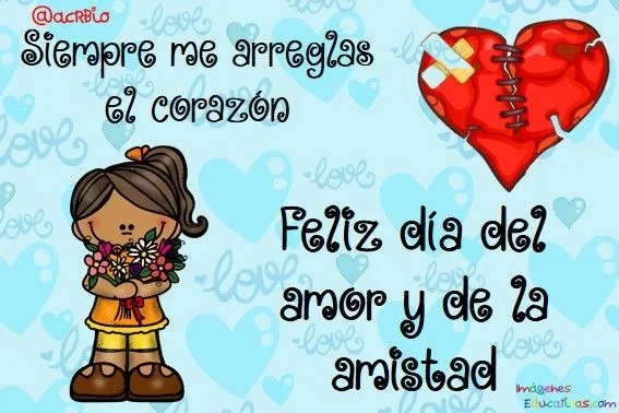 Tarjetas para el día del amor y de la amistad, originalesy listas ...