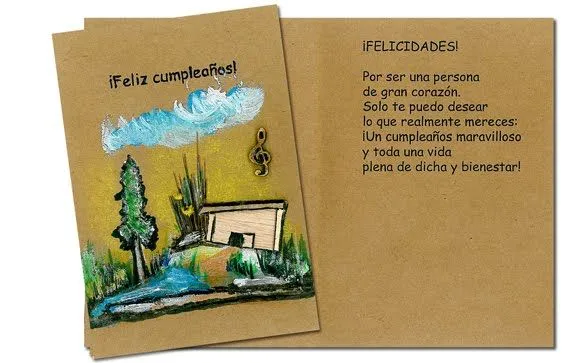 Tarjetas artesanales especiales...: Tarjetas de Cumpleaños