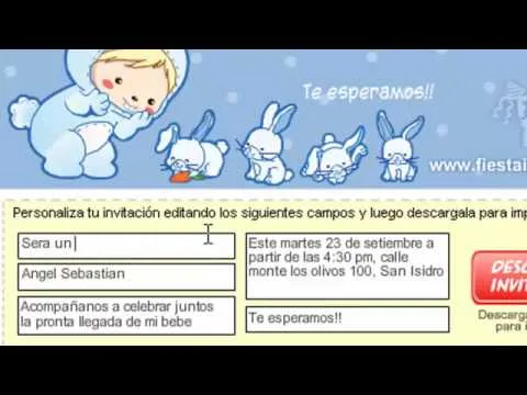 HACER INVITACIONES DE BABY SHOWER DIGITALES GRATIS - Imagui