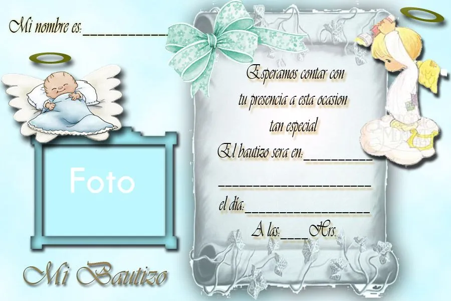 Tarjetas de bautizo para imprimir gratis personalizadas - Imagui