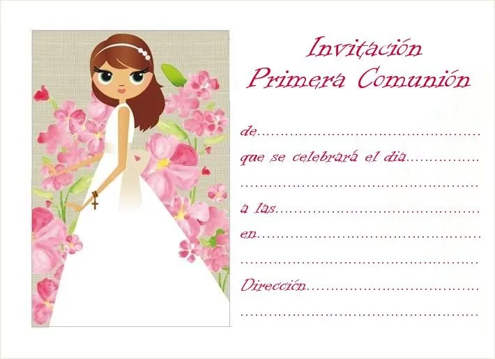 Como hacer tarjetas para primera comunión gratis - Imagui