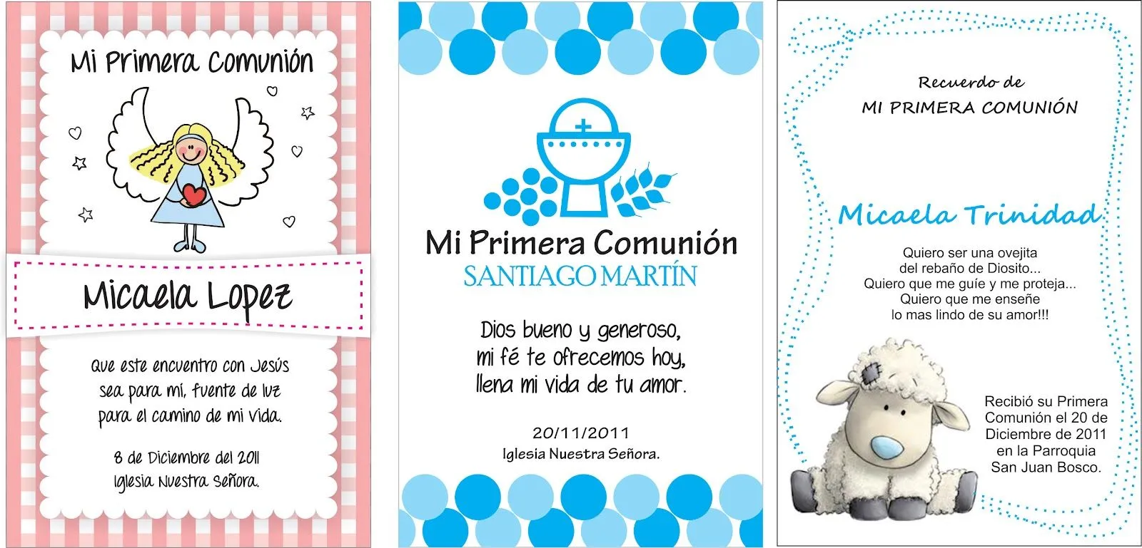 MIRA - Tarjetas e invitaciones: Mas Propuestas de Comunión!