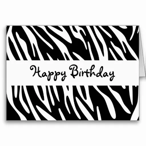 Tarjetas de cumpleaños en blanco y negro - Imagui