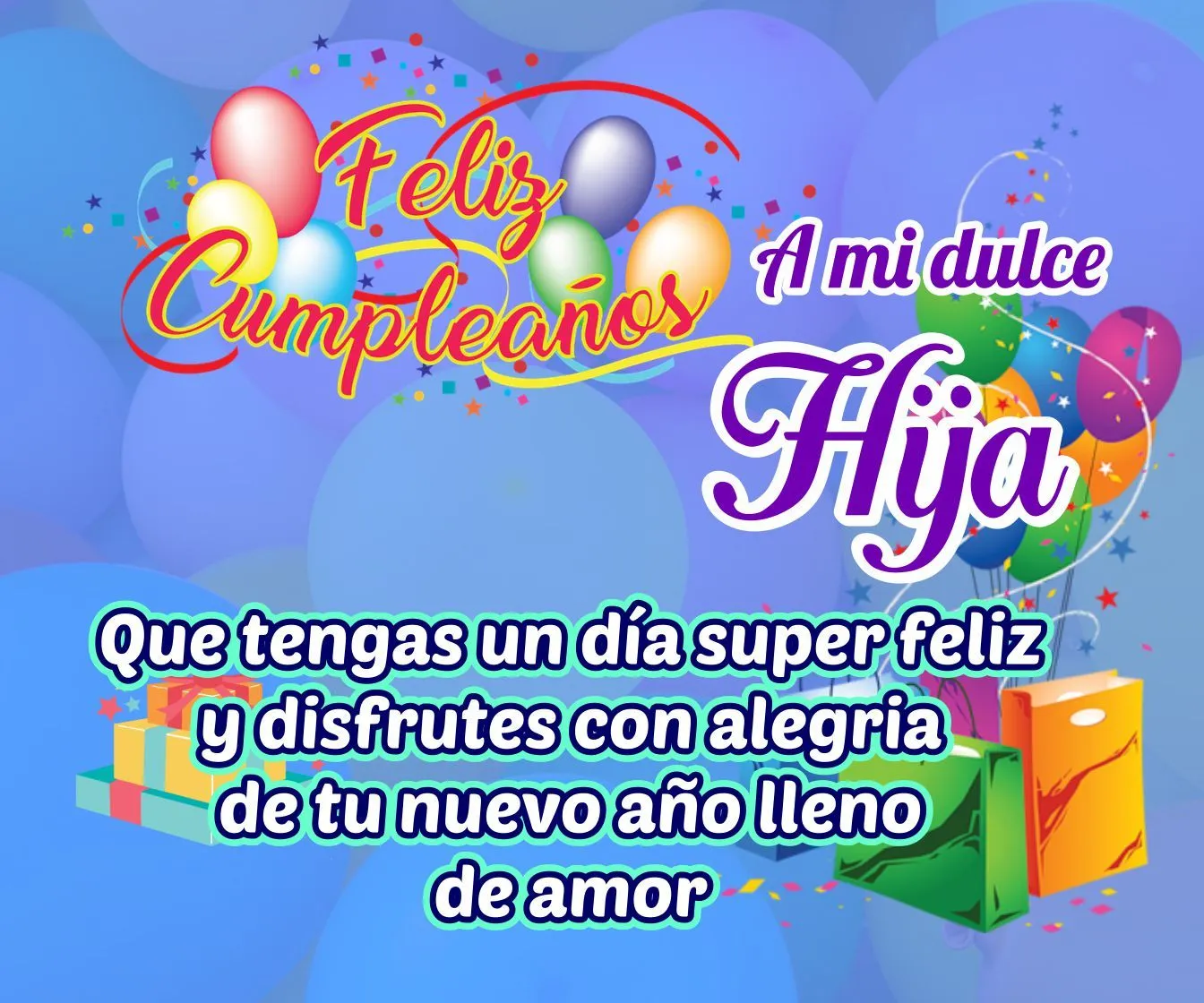 TARJETAS DE CUMPLEAÑOS PARA UNA HIJA ▷ 【GRATIS】