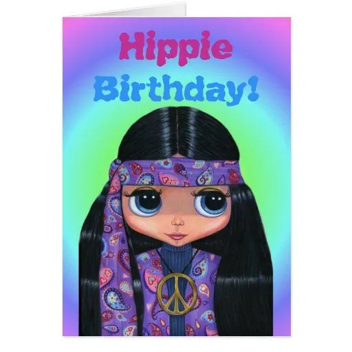 Tarjetas Cumpleaños Hippie | Invitaciones Cumpleaños Hippie ...