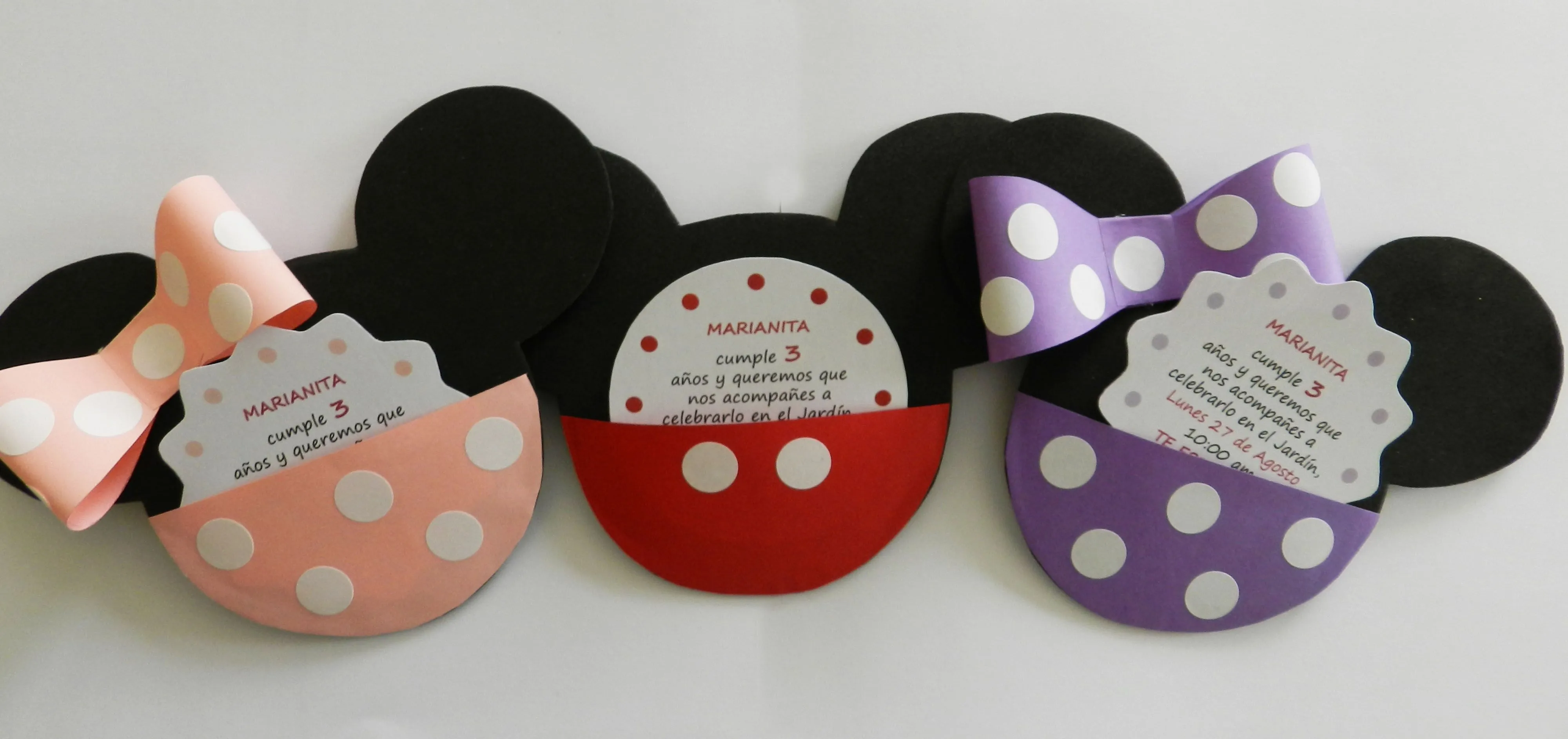 Tarjetas De Cumpleanos De Minnie Mickey Minnie Tarjeta Invitacion