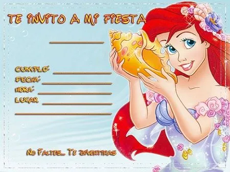 Invitaciones para cumpleaños