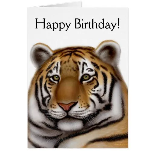 Tarjeta de cumpleaños orgullosa del tigre de Benga | Zazzle