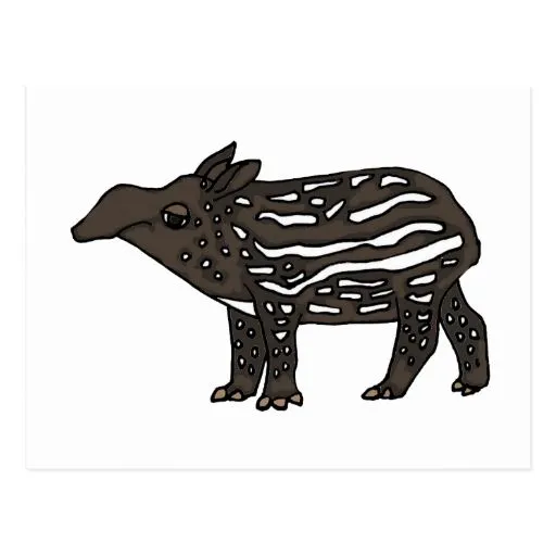 Tarjetas Dibujo Animado Del Tapir | Invitaciones Dibujo Animado ...