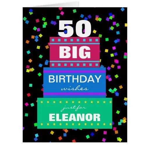 Tarjetas de felicitación grandes del cumpleaños cu de Zazzle.